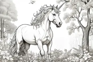 Enchanting unicorn with a flowing mane and sparkling horn in a mystical forest Discover the Enchantment of Magical Unicorns