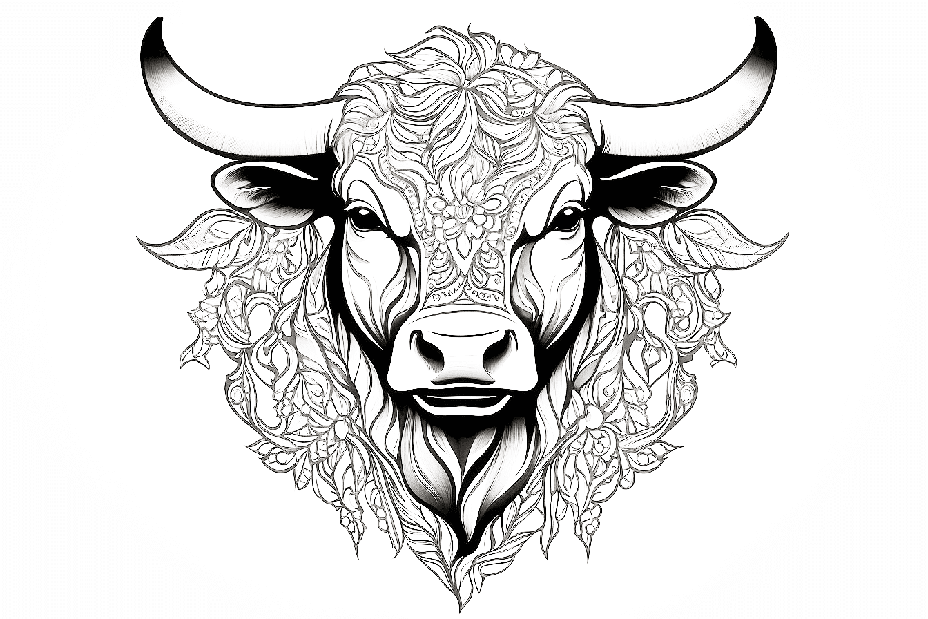 Cows PNG Free Images-mandala coloring.