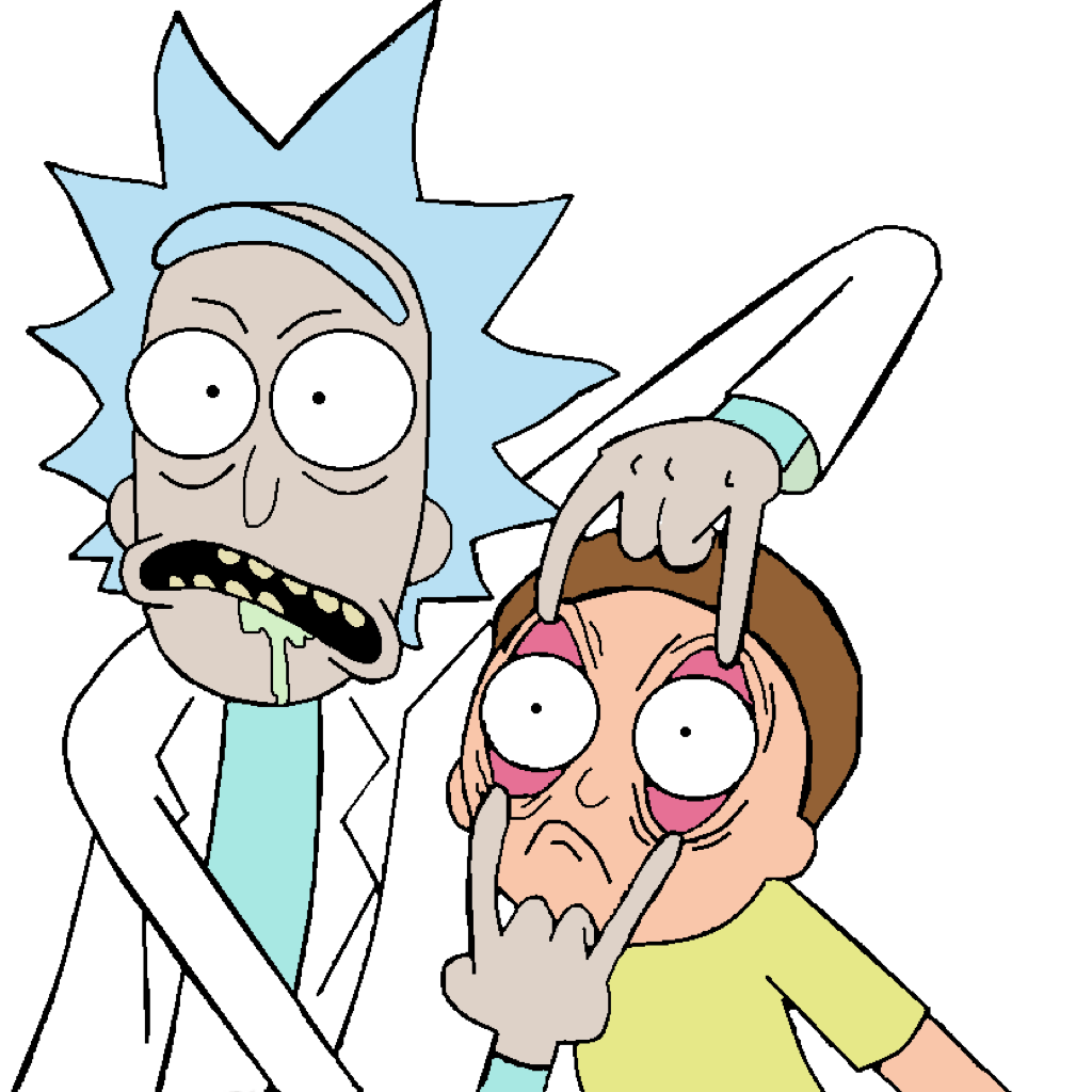 Disney plus Rick and Morty Cartoon Characters