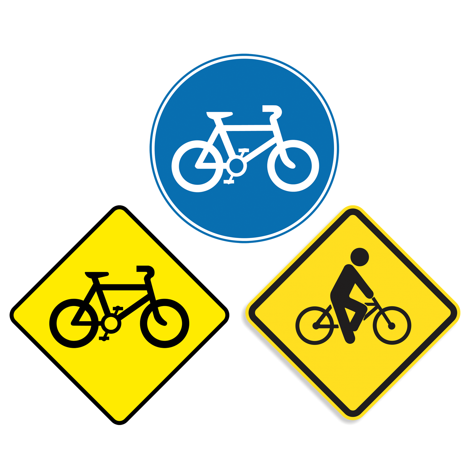 Bicycle traffic sign warning bicycle signal riding background vector illustration