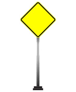 Pic of Blank yellow road signs and meanings