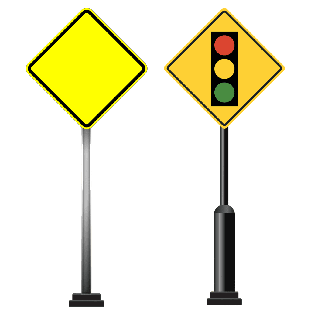 Traffic light regulation road sign different position icon set, 3d ...