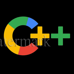 C++ developer logo on black background