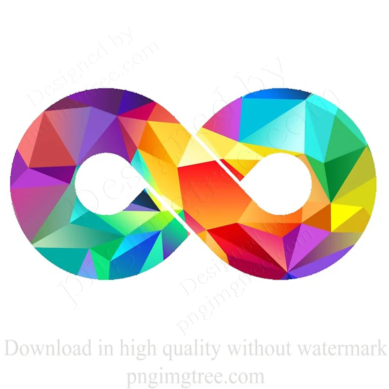 Awesome colorful infinity polygon symbol collection with colors art work explore +100 png artwork ,"infinity love".