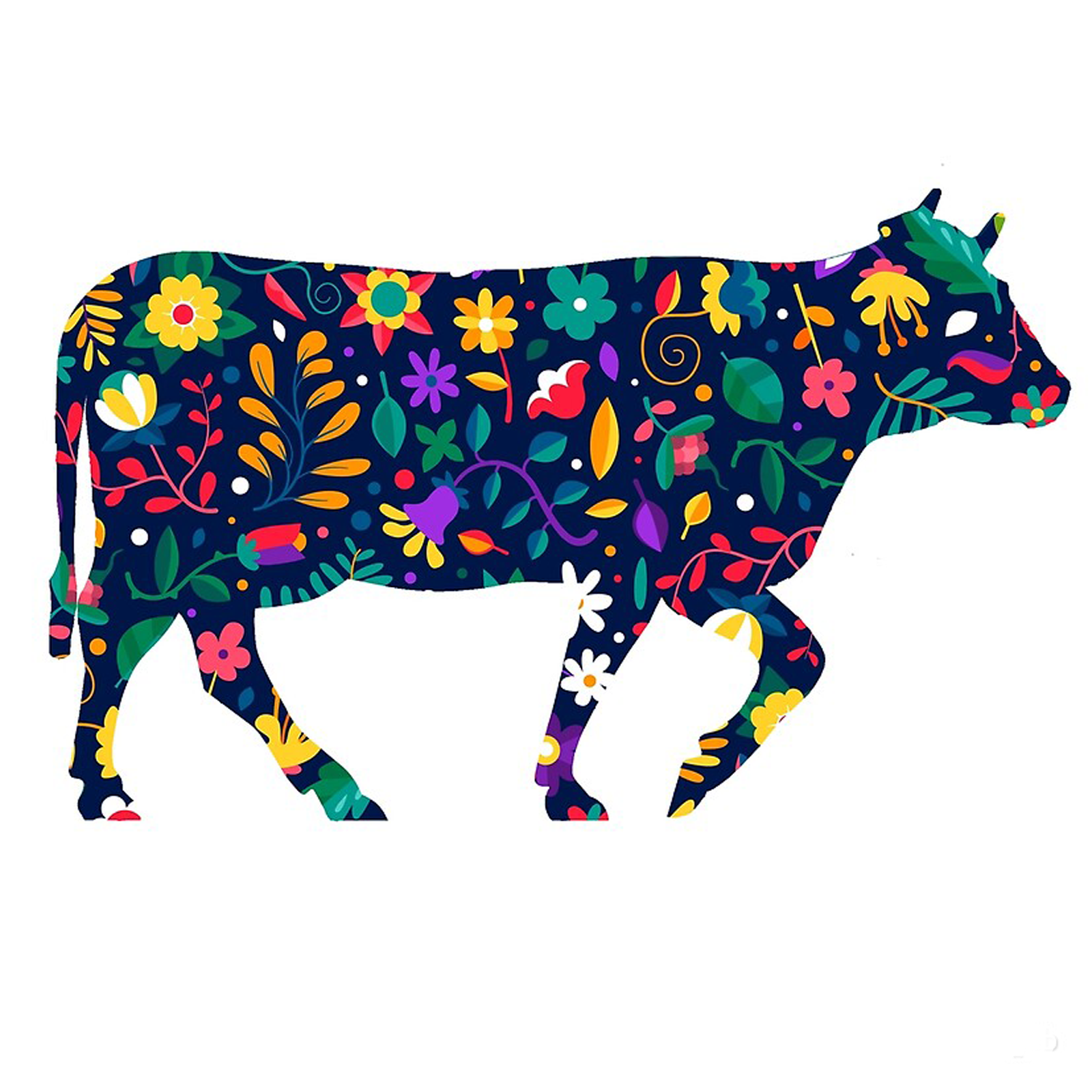 Cow pattern image flowers cow illustration farm animals