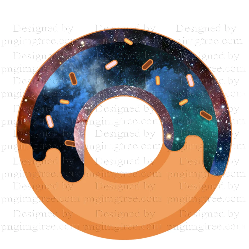 Amazing fantasy cosmic donuts design, combining bright stars, blue sky and gray clouds, a very stunning scene "+100 Design download now" Amazing fantasy cosmic donuts design
