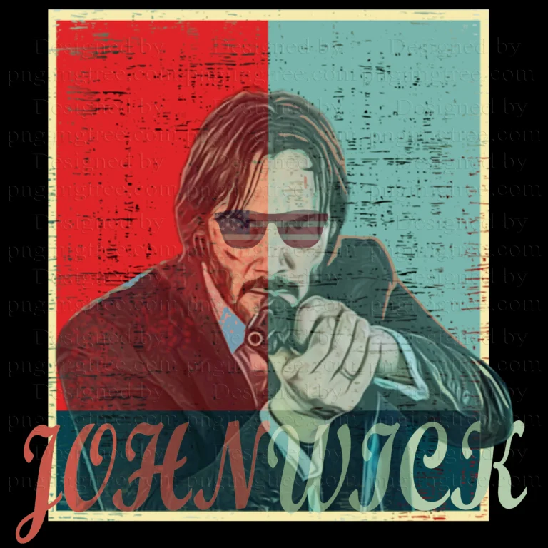 design of john wick wearing stylish black glasses with vibrant yellow frames, transparent png background