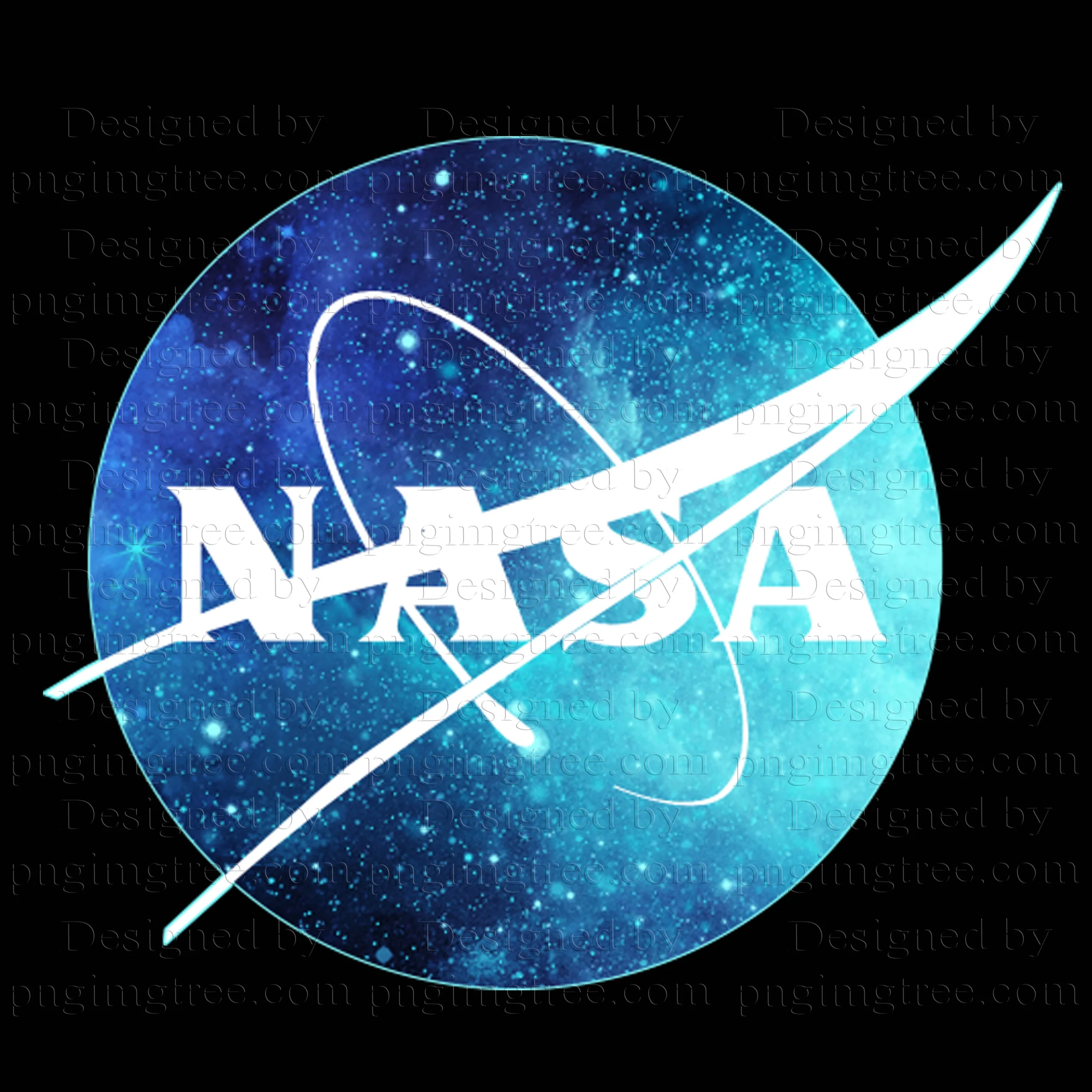 Galaxy NASA logo images, bright blue sky, transparent background png