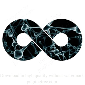 An infinite black collection of DNA. Vintage infinity shaped illustration with white background