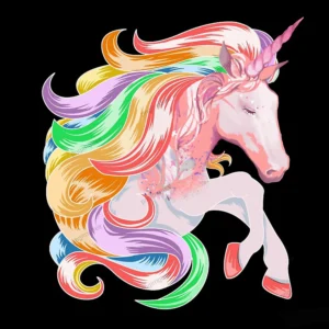 Colorful Unicorn Logo Poster - Vibrant PNG Image