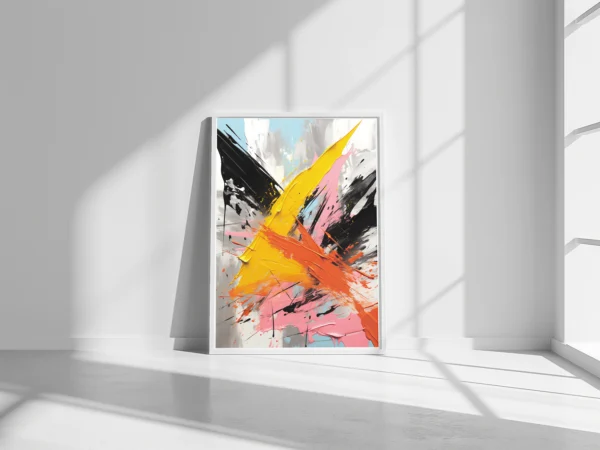 Vibrant Mixed Oil Colors Abstract Canvas Wall Art | Modern Home Decor & Print-Ready for print