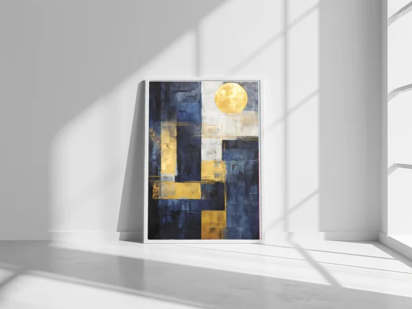 Exclusive Abstract Canvas Wall Art Prints | Premium High-Resolution Modern Decor – Instant Download & Print-Ready Blue, black , yellow and mixed stunning colors