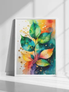 "Watercolor Painting Canvas | Modern Wall Decor – Print-Ready, Editable & High-Resolution Digital Download"