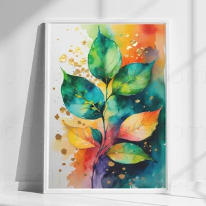 "Watercolor Painting Canvas | Modern Wall Decor – Print-Ready, Editable & High-Resolution Digital Download"