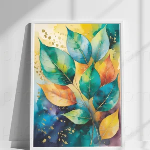 "Leafs Canvas Art | Botanical Wall Decor – High-Resolution, Editable & Print-Ready Digital Download"