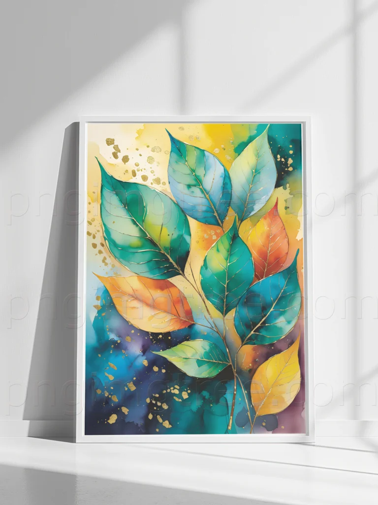 "Leafs Canvas Art | Botanical Wall Decor – High-Resolution, Editable & Print-Ready Digital Download"