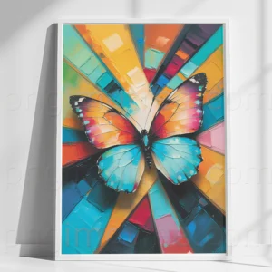 Butterflies Oil Colors Canvas | Nature-Inspired Wall Art – High-Resolution, Editable & Print-Ready Digital Download