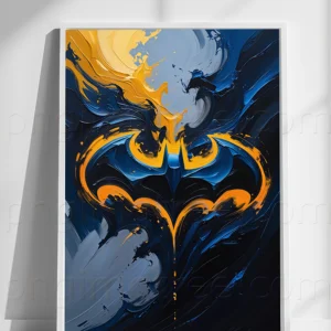 Batman Abstract Oil Colors Canvas | Superhero Wall Art – High-Resolution, Editable & Print-Ready Digital Download