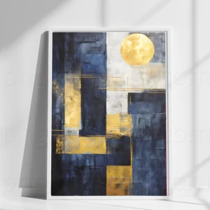 Exclusive Abstract Canvas Wall Art Prints | Premium High-Resolution Modern Decor – Instant Download & Print-Ready Blue, black , yellow and mixed stunning colors