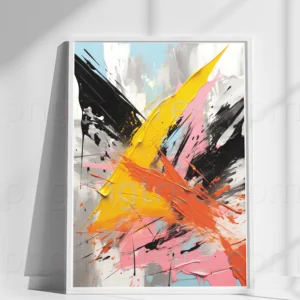 Vibrant Mixed Oil Colors Abstract Canvas Wall Art | Modern Home Decor & Print-Ready for print