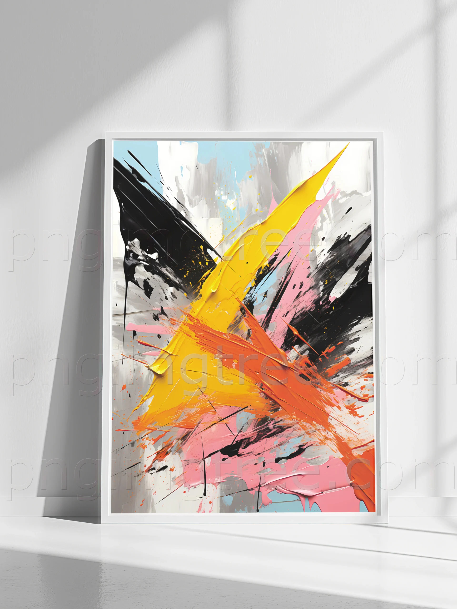 Vibrant Mixed Oil Colors Abstract Canvas Wall Art | Modern Home Decor & Print-Ready for print