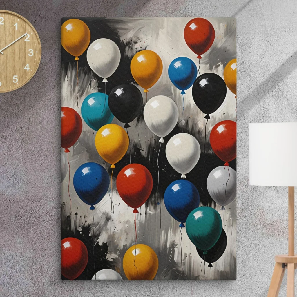 Canvas Posters: The Perfect Blend of Art and Affordability -Balloons Abstract Oil Colors Canvas Style | +50 Whimsical Wall Art 101 Canvas Posters: The Perfect Blend of Art and Affordability -Balloons Abstract Oil Colors Canvas Style