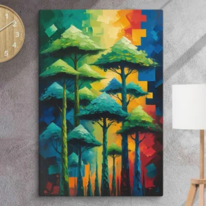 Jungle Oil Colors Canvas | Tropical Wall Art – High-Resolution, Editable & Print-Ready Digital Download