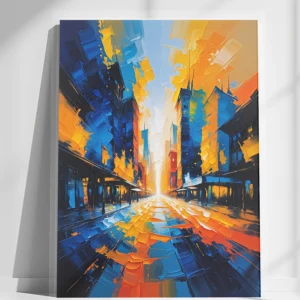 Vintage City Wall Art Canvas – Timeless Urban Charm for Your Home - Hand-stretched over solid wood