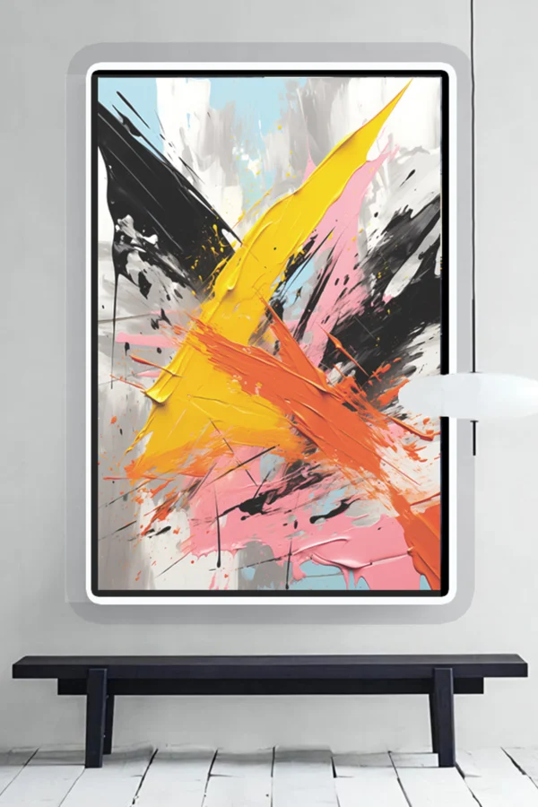 Vibrant Mixed Oil Colors Abstract Canvas Wall Art |  Modern Home Decor & Print-Ready for print - Image 2