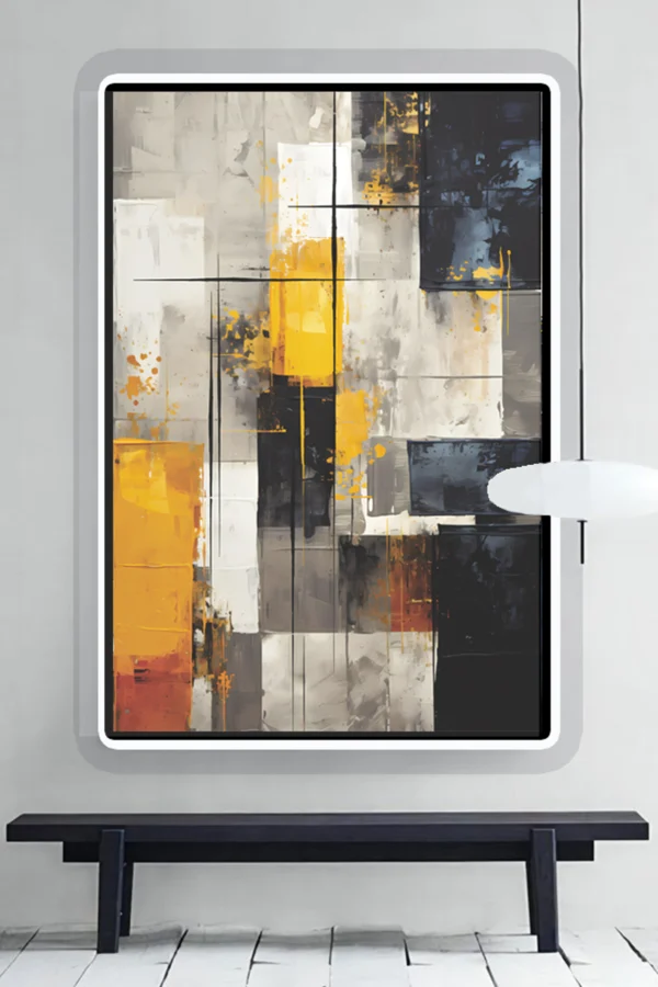 exclusive Abstract Canvas wall art Canvas - Hand-stretched over solid wood - Image 2