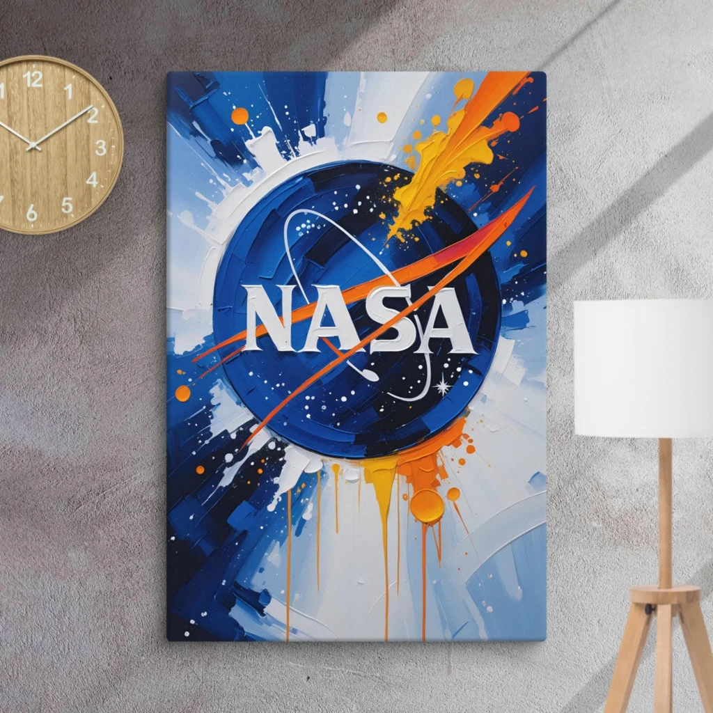 Custom Canvas Prints,Elevating your living Space - NASA Logo Abstract Oil Colors Canvas | +30 Space-Themed Wall Art 101 Custom Canvas Prints, NASA Logo Abstract Oil Colors Canvas | Space-Themed Wall Art