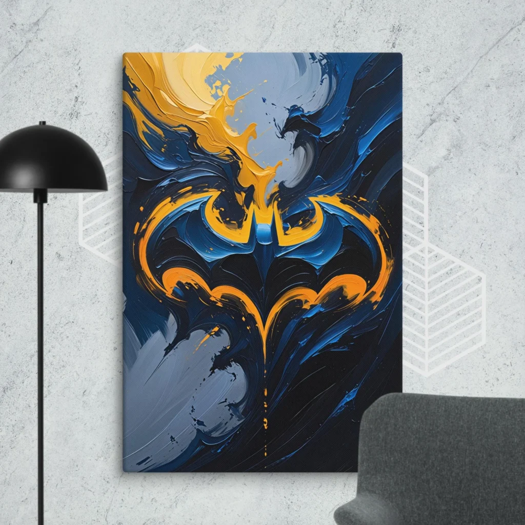 Wall Prints - Best Wall Prints for Home Decor 2025 Batman Abstract Oil Colors Canvas | Superhero Wall Art