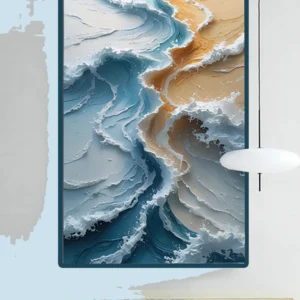 Beach Waves Watercolor Canvas – Instant Download, Instant Coastal Vibes!