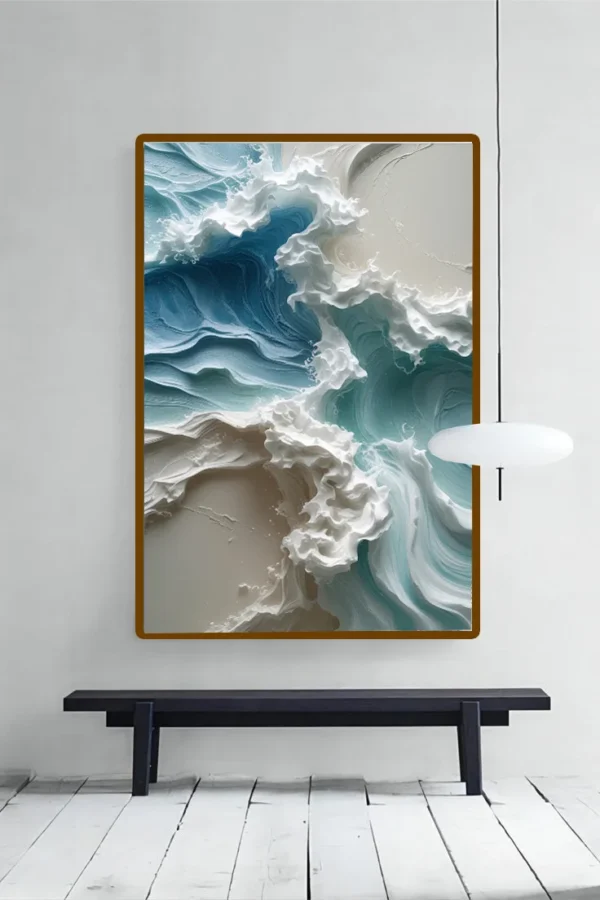 Beach Waves Watercolor and Sands Canvas – Instant Download, Instant Coastal Vibes! - Image 4