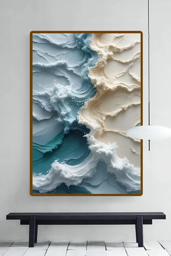 Beach Waves and Sands Canvas – Instant Download, Instant Coastal Vibes!