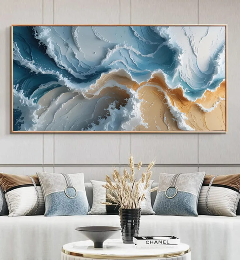 Beach Waves Canvas: Coastal Decor Inspiration for 2025 - Beach Waves Watercolor Canvas, Instant Coastal Vibes – Instant Download! 3 Home Interior Design: Transform Your Space with 2025’s Top Trends - Beach Waves Watercolor Canvas