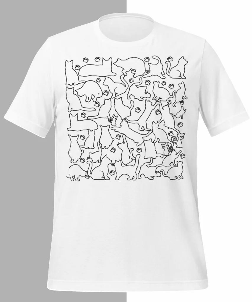 Black and White Cat Shirt: Timeless Style for Feline Lovers 20+