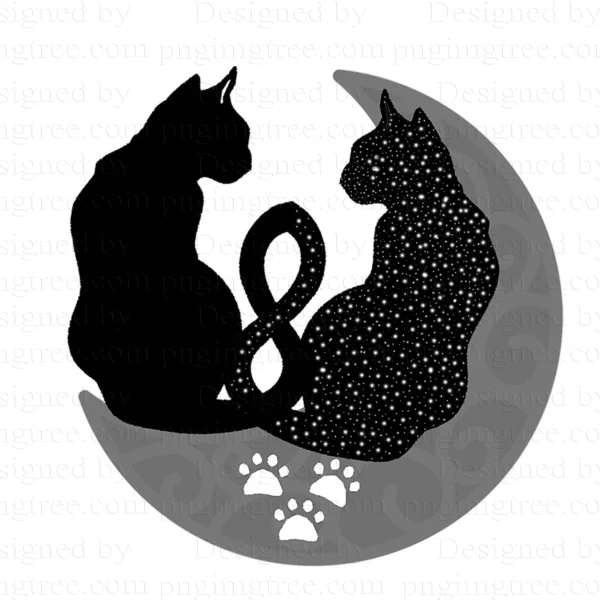 Black Cat Wallpaper – High-Quality Artwork Printable Digital Download for Creators & Cat Lovers