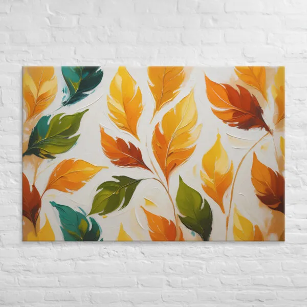Massive Canvas Wall Art – Stunning Leaves Pattern for Bold Statement Walls - hand stretched canvas 2025 - Image 3