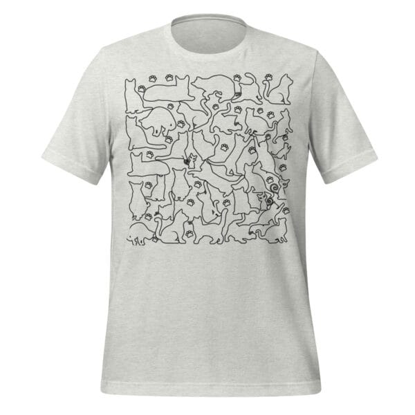 black and white cat shirt - Unisex t-shirt - Image 11