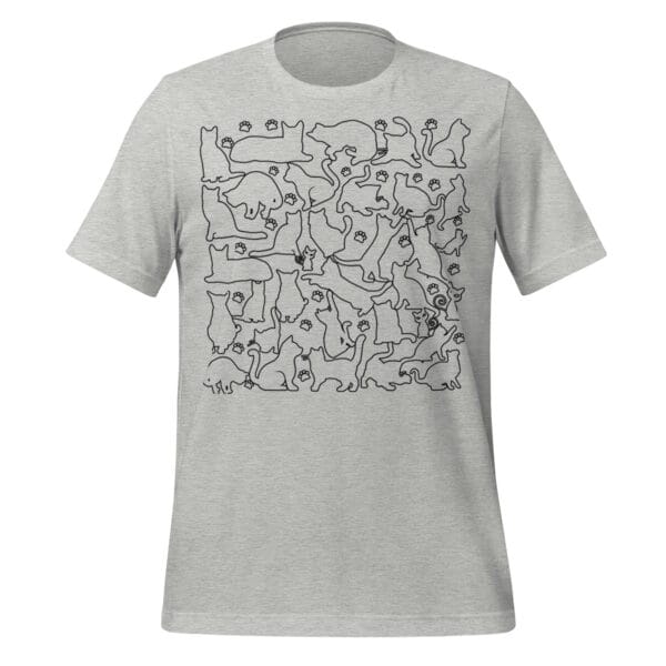 black and white cat shirt - Unisex t-shirt - Image 4