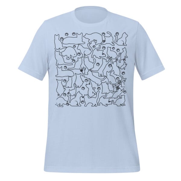 black and white cat shirt - Unisex t-shirt - Image 6