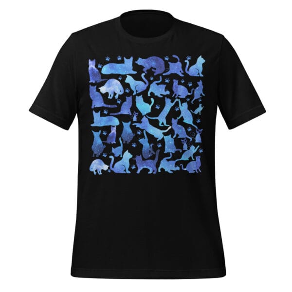 T Shirts for cat lovers - Unisex t-shirt - Cats Galaxy Pattern - Image 3