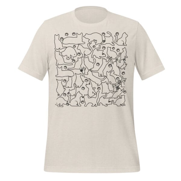 black and white cat shirt - Unisex t-shirt - Image 8