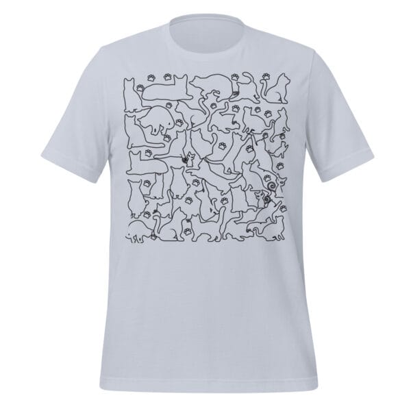 black and white cat shirt - Unisex t-shirt - Image 5