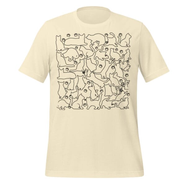 black and white cat shirt - Unisex t-shirt - Image 12