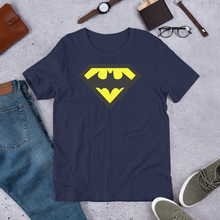 The Guide to Black on Black Superman Shirt: Sleek, Powerful & Timeless +20 3 unisex staple t shirt navy front 687b540099125