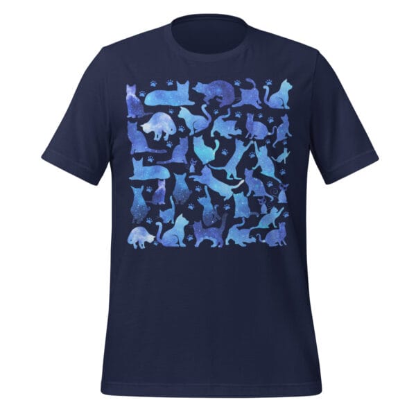 T Shirts for cat lovers - Unisex t-shirt - Cats Galaxy Pattern - Image 2