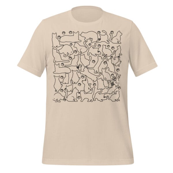 black and white cat shirt - Unisex t-shirt - Image 7