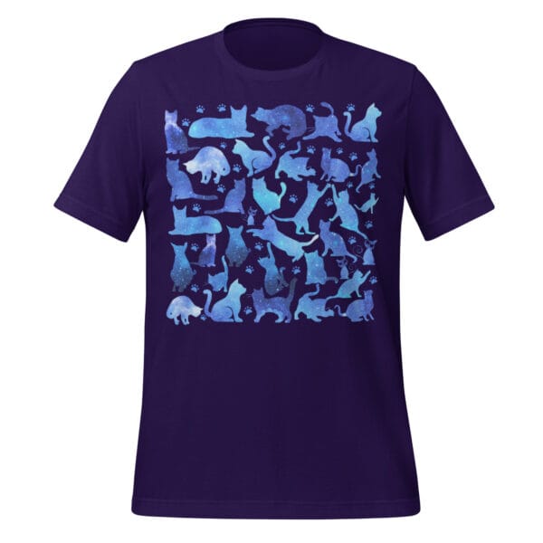 T Shirts for cat lovers - Unisex t-shirt - Cats Galaxy Pattern - Image 4